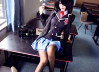 这腿能玩一年!时崎狂三校园制服cos 黑丝长腿诱惑