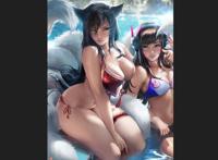 阿狸,dva,sakimichan绘画