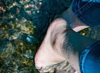 青山,绿水和玉足