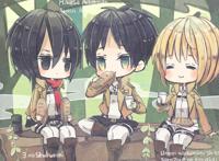 进击的巨人q版壁纸图