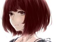 短发冷艳女生动漫头像