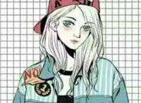 女生头像动漫黑白可爱-