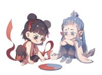 哪吒 敖丙 藕饼 饼渣