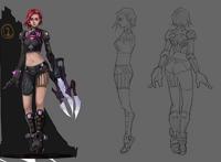 原画设计---机械女警