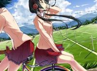 acg中沉迷骑自行车的少女