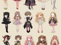 女生动漫衣服素材日常