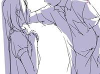 动漫,女主被男主壁咚