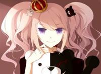 弹丸论破,黑幕,江之岛盾子,皇冠,黑白熊