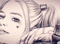 ps手绘《自杀小队》小丑女:哈莉·奎茵