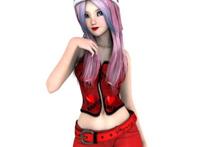 一位年轻女子的 3d cg 渲染.