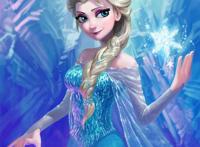 冰雪奇缘艾莎的背影图片