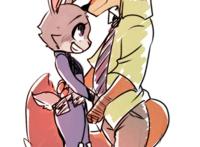 疯狂动物城# 兔朱迪和狐尼克,【p站