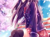 二次元校园制服美女高清手机壁纸