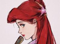 迪士尼公主胶片插画头像 via.-阿莘