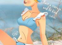 画家画出《迪士尼公主泳装》充满了夏日风情