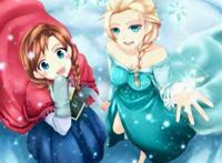 艾莎安娜图片动漫