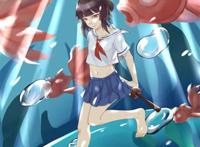 阴阳师同人漫画 学生装的神乐