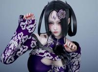 ai少女黑发紫玫瑰古风小姐姐mod