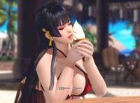 女天狗拿着生平第一次吃到的冰淇淋