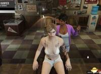 gta5灰发白肤美女