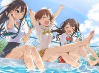 裸足的二次元美少女