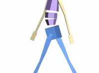 动漫人物走路分解图#动态图