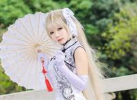 粽己酱最新cos 穹妹旗袍