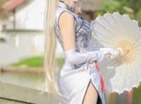 【转 cos 】 粽己酱最新cos 穹妹旗袍_缘之空吧