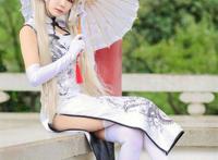  粽己酱最新cos 穹妹旗袍