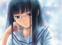 清纯二次元眼镜女打动你的心图