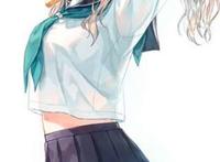 扎头发 可爱 少女 二次元 银发 (大喵里里)