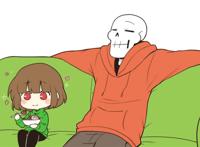 传说之下chara在鄙视图片