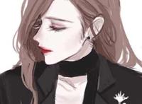 动漫御姐头像黑白