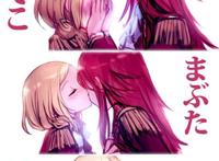 动漫女生百合接吻图片