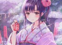 伞,和服,バラ,rose,女仆,年贺状トレードイラ 二次元小姐姐:画师うな