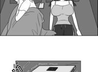 韩国漫画《邻家少女》第55话: 吃早饭我跟爸爸还连在一起