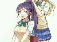 动漫 二次元 同人 百合 lovelive 东条希 绚濑绘里