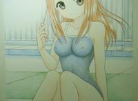 からかい上手の高木さん プール开き 色铅笔アート a4