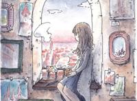 日本插画师mina kawai作品.