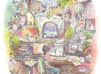 日本插画师mina kawai作品.