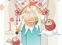 日本一画师就将12个月份画作了12个美少女