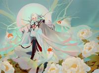 花拟人 牡丹花 绘师:ly(p id=7457536) 本作品id=73828671