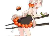 手绘寿司拟人萌娘图欣赏