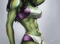 肌肉女膨胀变大毁童年本子