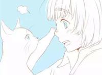 动漫女孩抱着猫咪的动漫头像