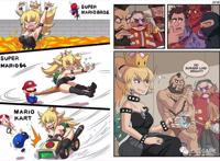 同人创作娘化皇冠和库巴公主的梗