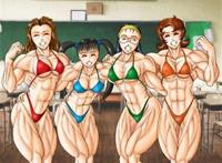 各种各样的肌肉女膨胀动画动漫图集