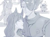 是苍琳!后面有隼黑和狗白(狗头)