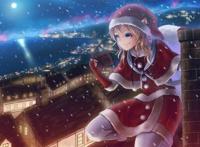 圣诞美女动漫壁纸桌面可爱