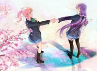 p站 插画,百合,gl,les,ll,lovelive, 绚濑绘里东条